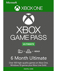 Xbox Game Pass Ultimate: 6 Month Membership (Digital Code)