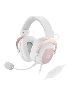 Redragon H510 Zeus 2 Gaming Headset - 7.1 Surround Sound - White/Pink