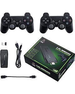 Retro Game Console, 4K HDMI Output Video Game Console, Built in 10000+ Classic Games, with 2 Ergonomic Controllers, Plug and Play Game Console