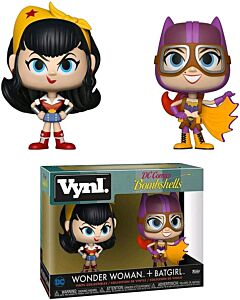 Funko - Vynl: DC Bombshells 2PK (Wonder Woman & Batgirl) 