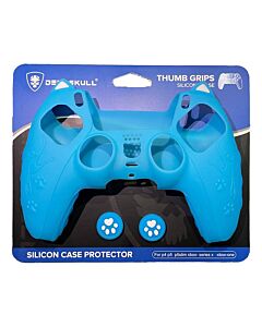 Deadskull controller silicone case with grips baby blue