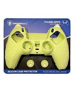 Deadskull controller silicone case with grips Lime green