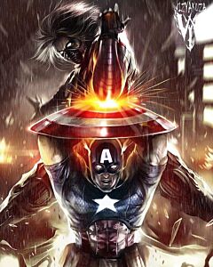 Captain America VS Bucky - Portrait
